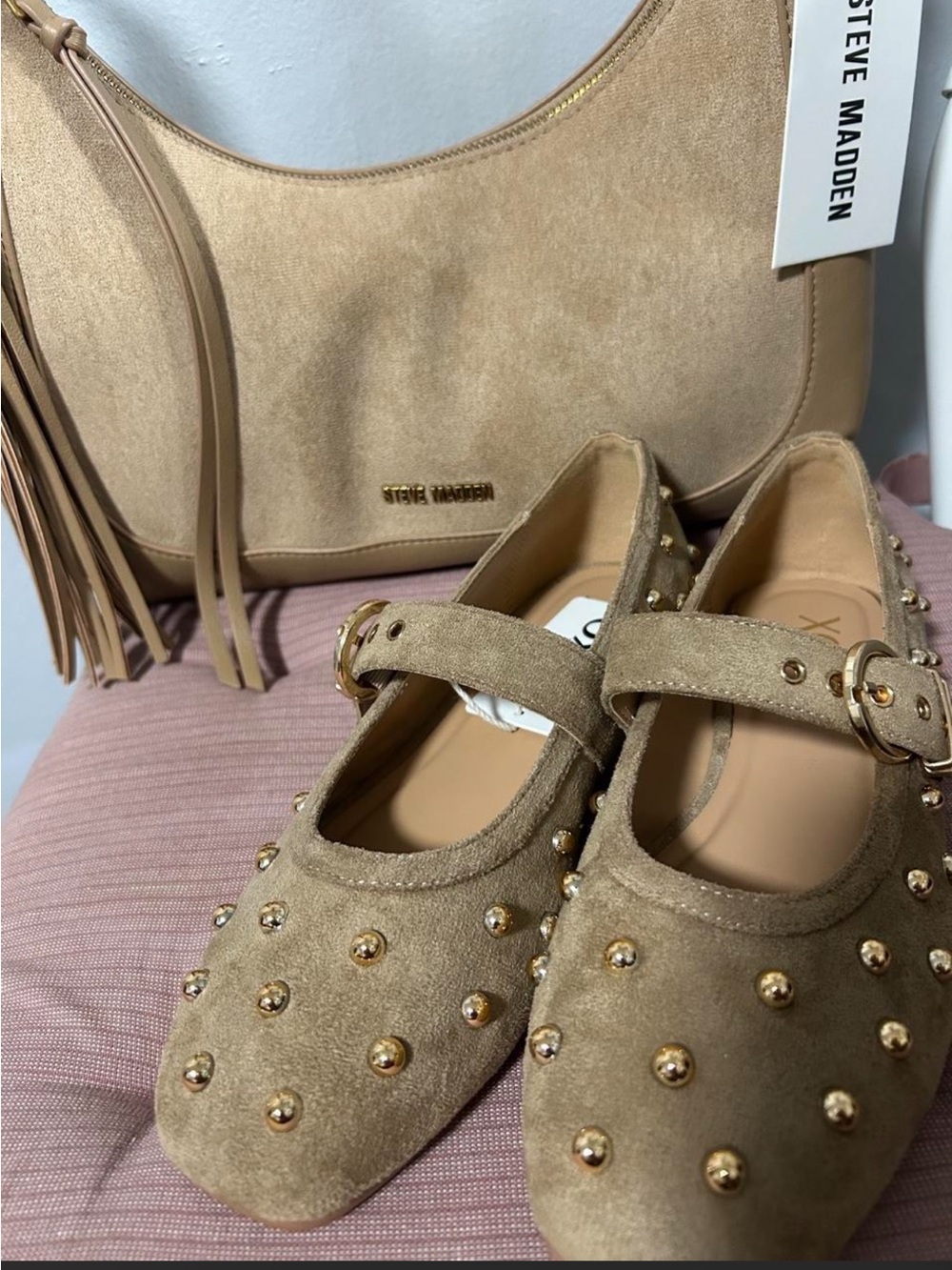 Steve Madden shoulder bag and XOXO ballet flats size 7